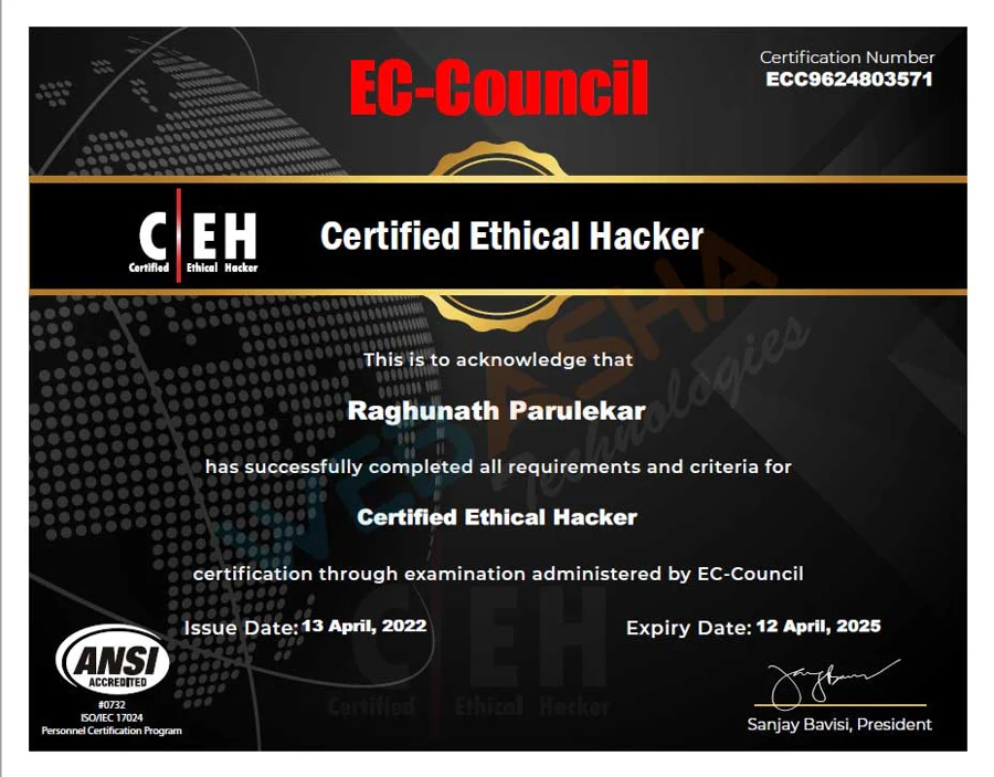 Certified candidate