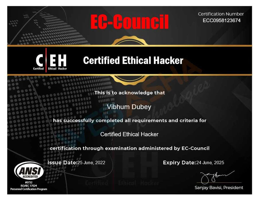 Certified candidate